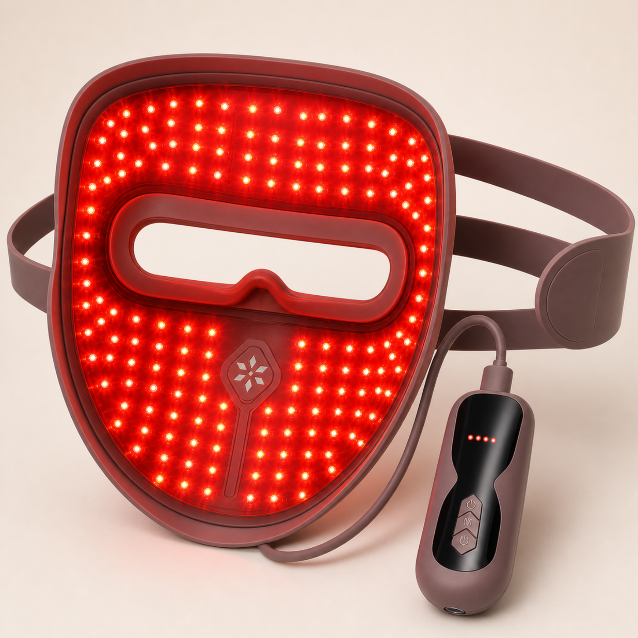 Interior view of the MelaGlow Pro showing its illuminated LED array