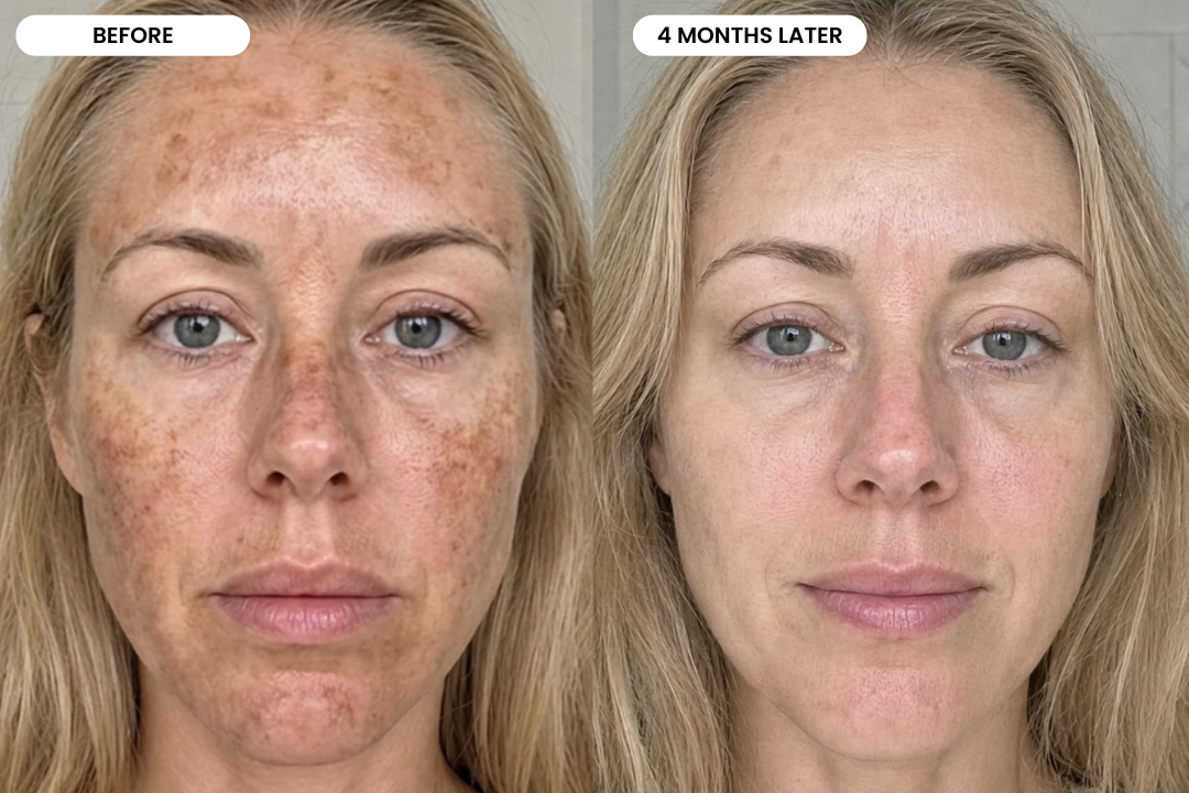 Before and after result using the Windyigarn Melasma Reset System