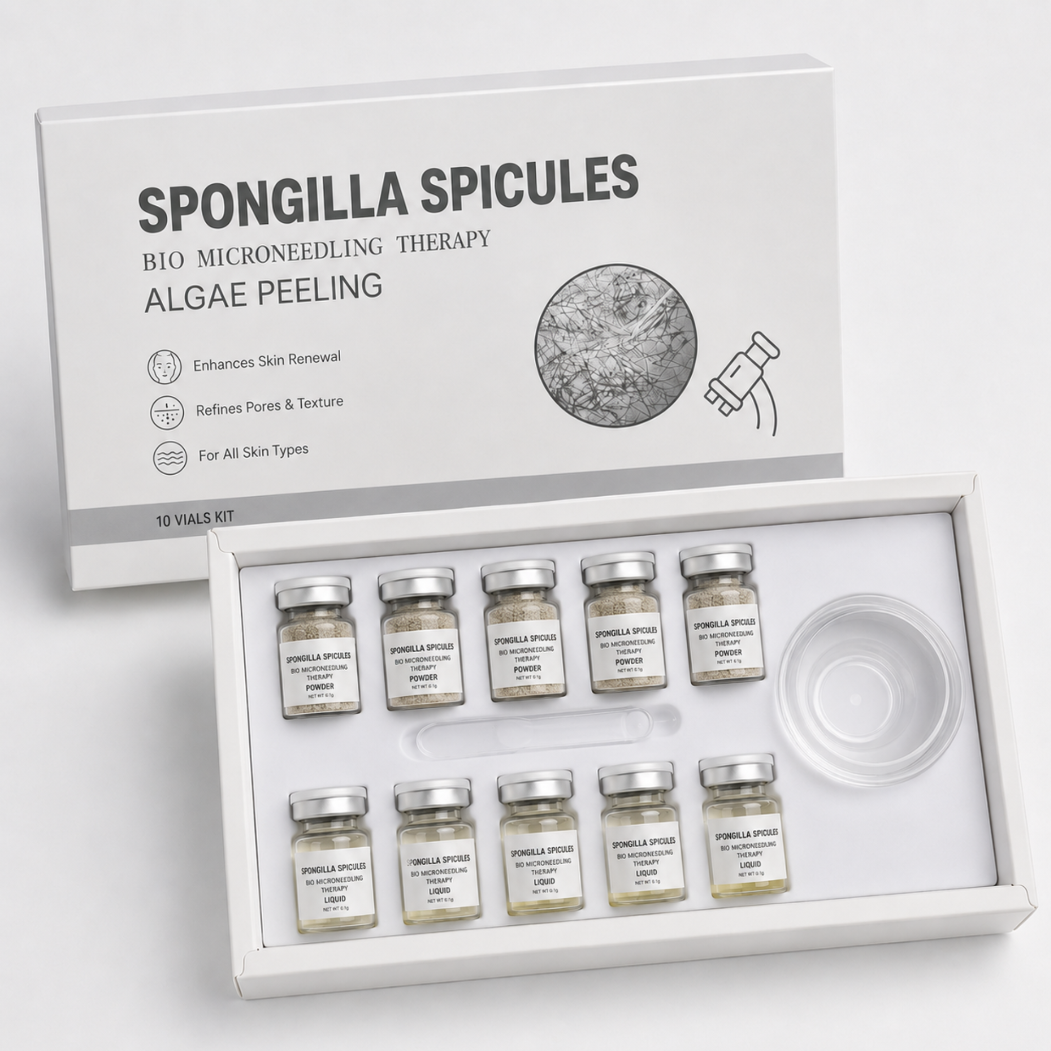 Biomicroneedling Facial Spongilla Spicule Resurfacing Treatment kit