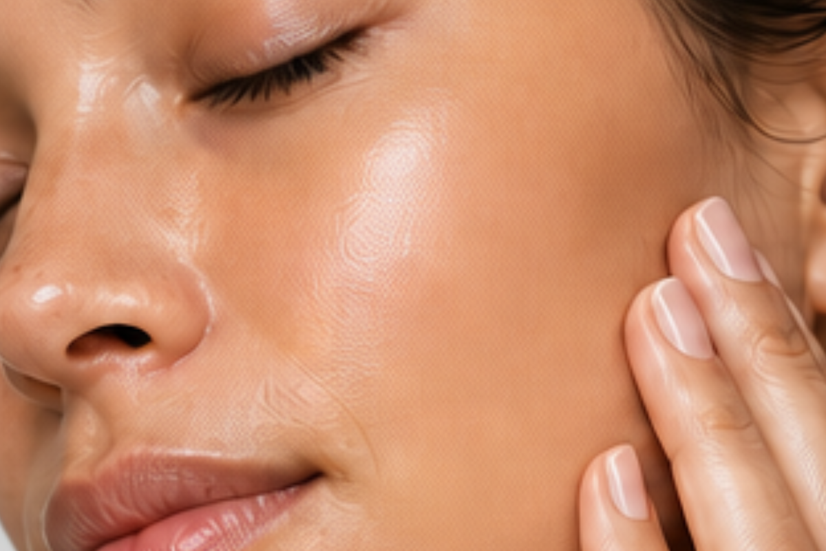 Close view of skin representing tone and brightness concerns