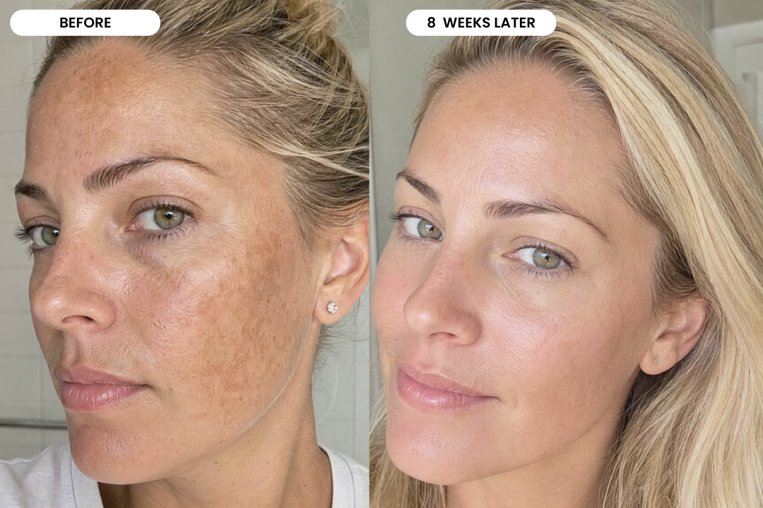 Before and after result using the Windyigarn Melasma Reset System
